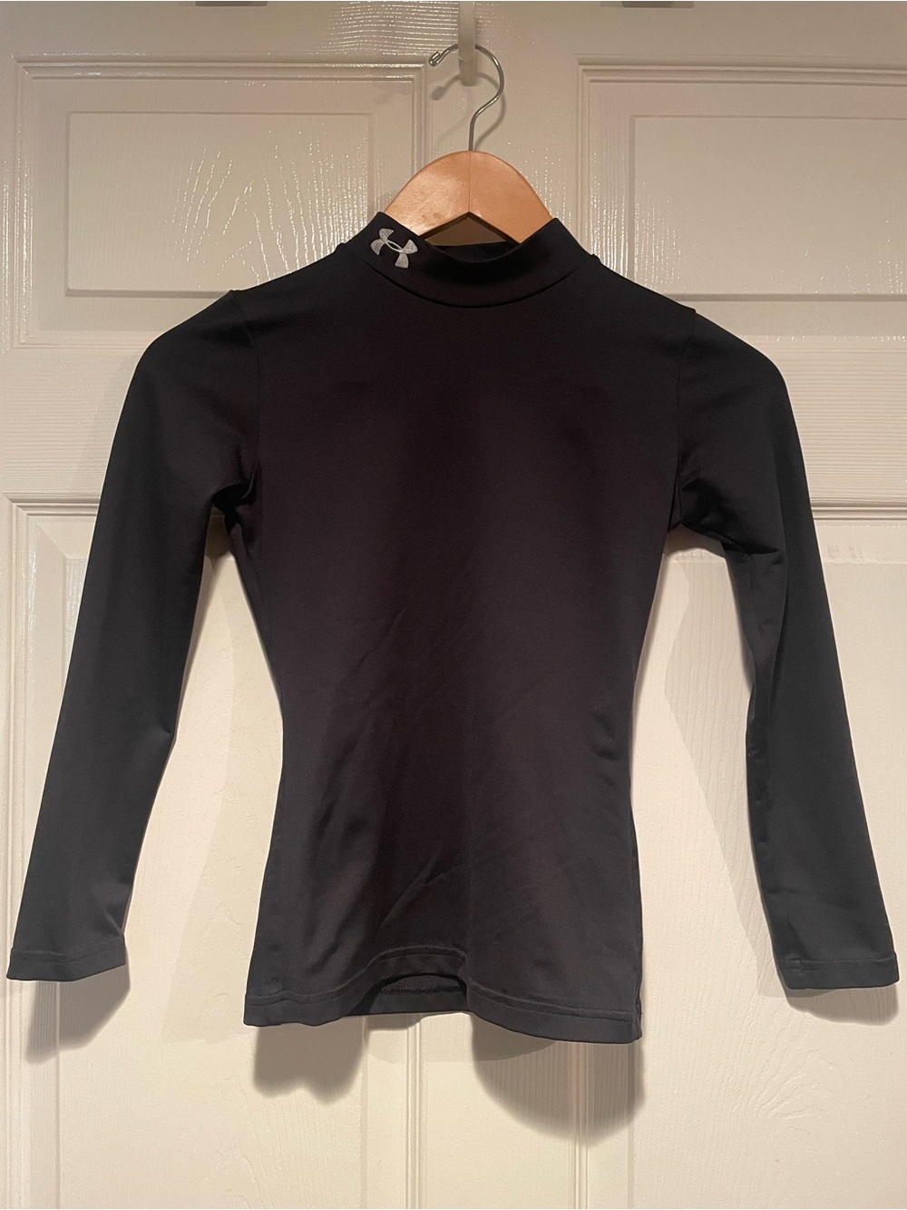 Under Armour Black Long-Sleeve Compression Mock Neck Top - Kids